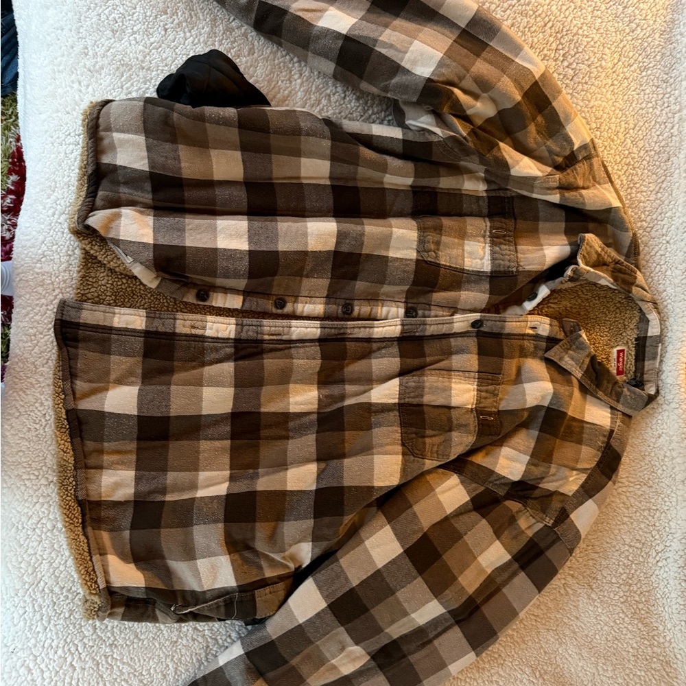 Wrangler Plaid Sherpa-Lined Jacket